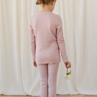 Organic Cotton Modal Everyday Legging - Rose Smoke Childrens Legging from Jamie Kay USA