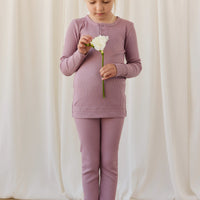 Organic Cotton Modal Everyday Legging - Woodrose Childrens Legging from Jamie Kay USA