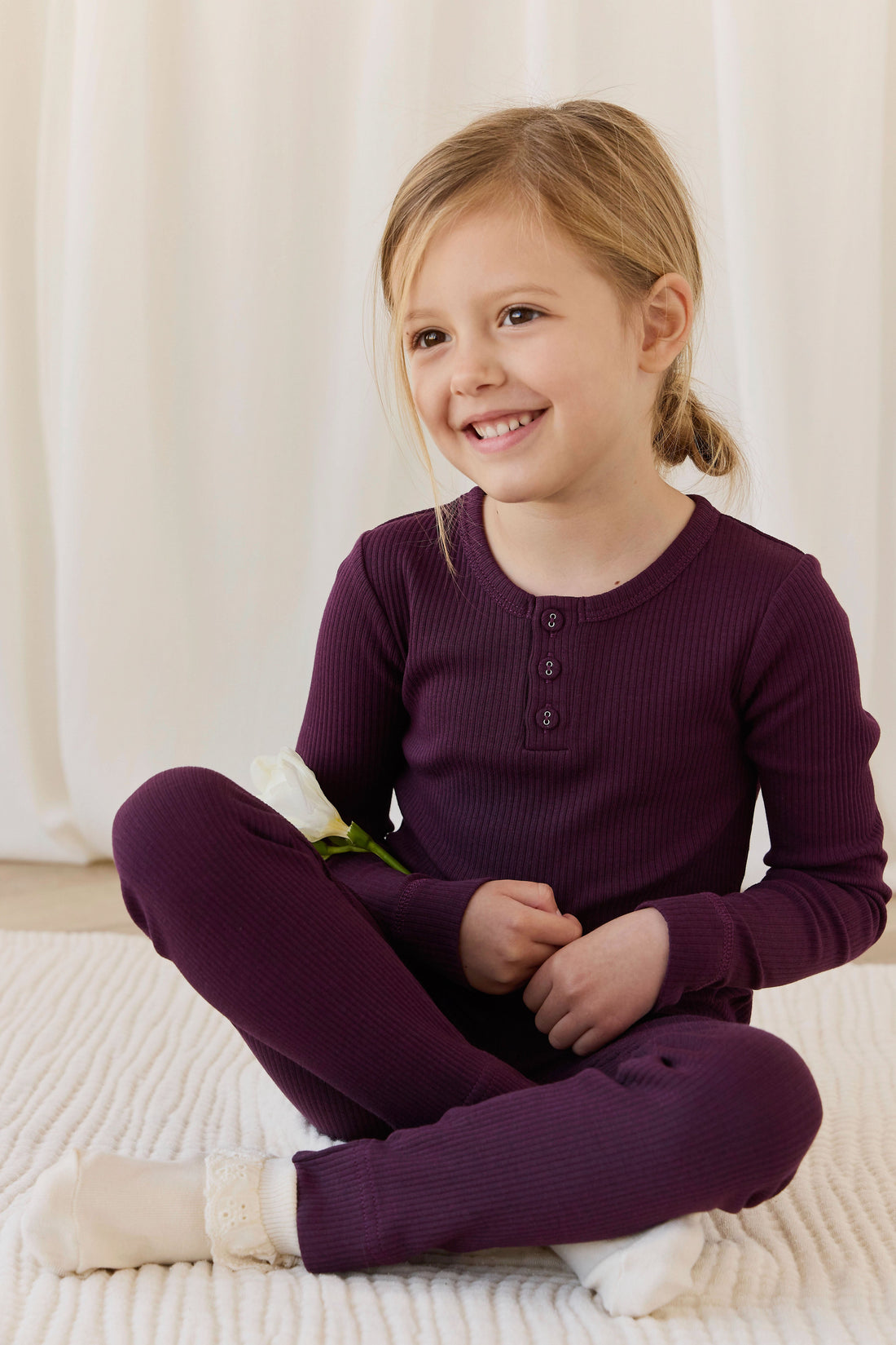 Organic Cotton Modal Everyday Legging - Fig Childrens Legging from Jamie Kay USA