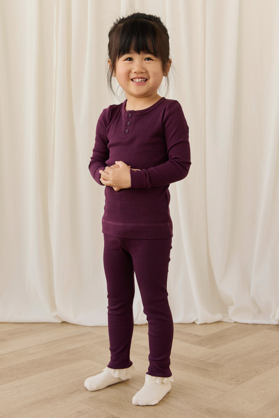 Organic Cotton Modal Everyday Legging - Fig Childrens Legging from Jamie Kay USA