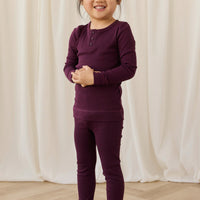 Organic Cotton Modal Everyday Legging - Fig Childrens Legging from Jamie Kay USA