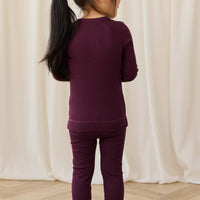 Organic Cotton Modal Everyday Legging - Fig Childrens Legging from Jamie Kay USA