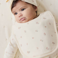 Organic Cotton Bib - Meredith Egret Childrens Bib from Jamie Kay USA