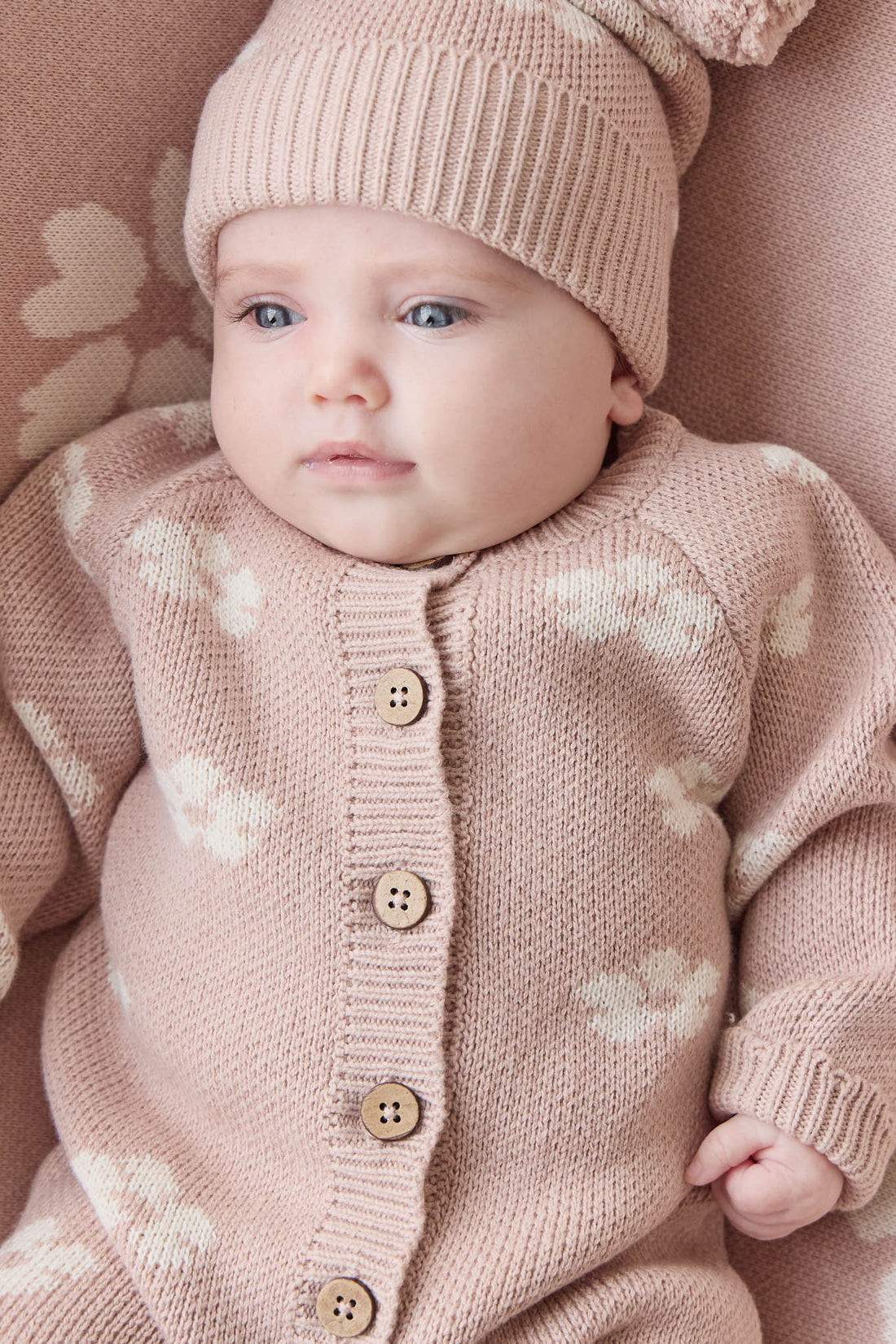 Camille Onepiece - Frankie Knit Rose Childrens Onepiece from Jamie Kay USA