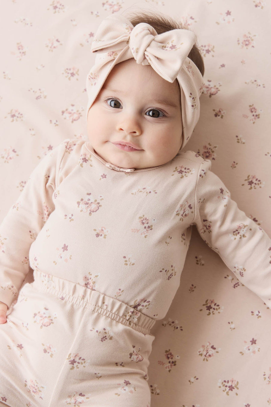 Organic Cotton Headband - Petite Fleur Soft Peony Childrens Headband from Jamie Kay USA