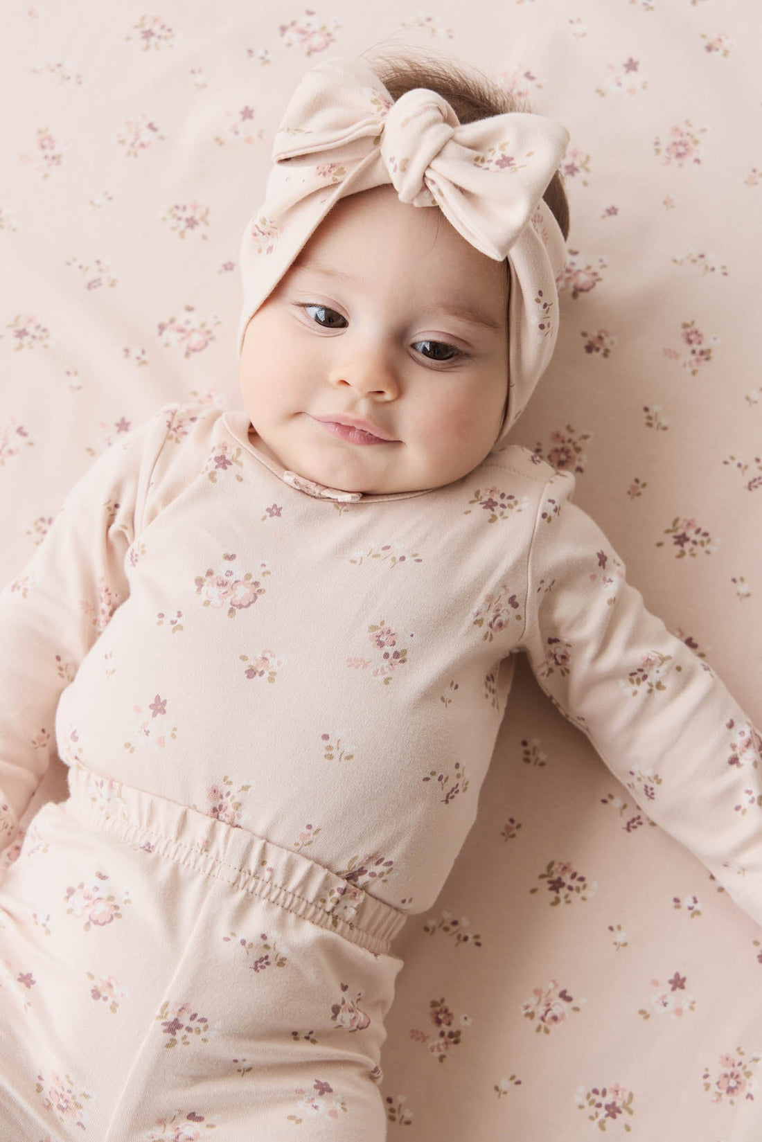 Organic Cotton Headband - Petite Fleur Soft Peony Childrens Headband from Jamie Kay USA