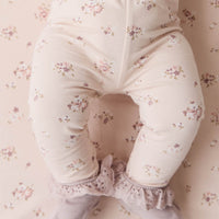 Organic Cotton Everyday Legging - Petite Fleur Soft Peony Childrens Legging from Jamie Kay USA