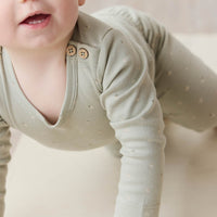 Organic Cotton Fernley Bodysuit - Fresh Apples Abbey Stone Childrens Bodysuit from Jamie Kay USA