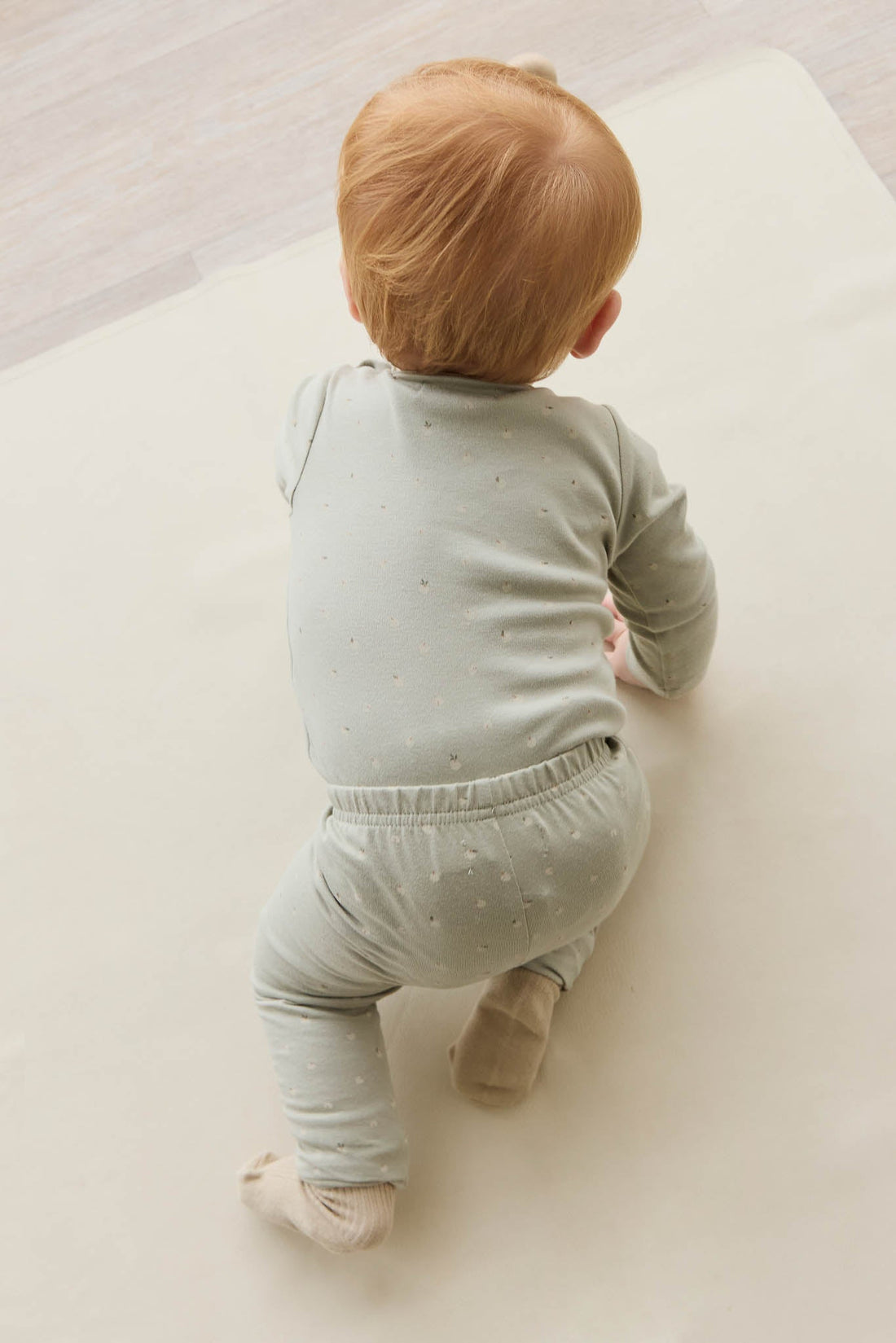 Organic Cotton Fernley Bodysuit - Fresh Apples Abbey Stone Childrens Bodysuit from Jamie Kay USA