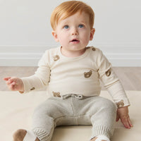 Organic Cotton Fernley Bodysuit - Bobbie Bear Tofu Childrens Bodysuit from Jamie Kay USA