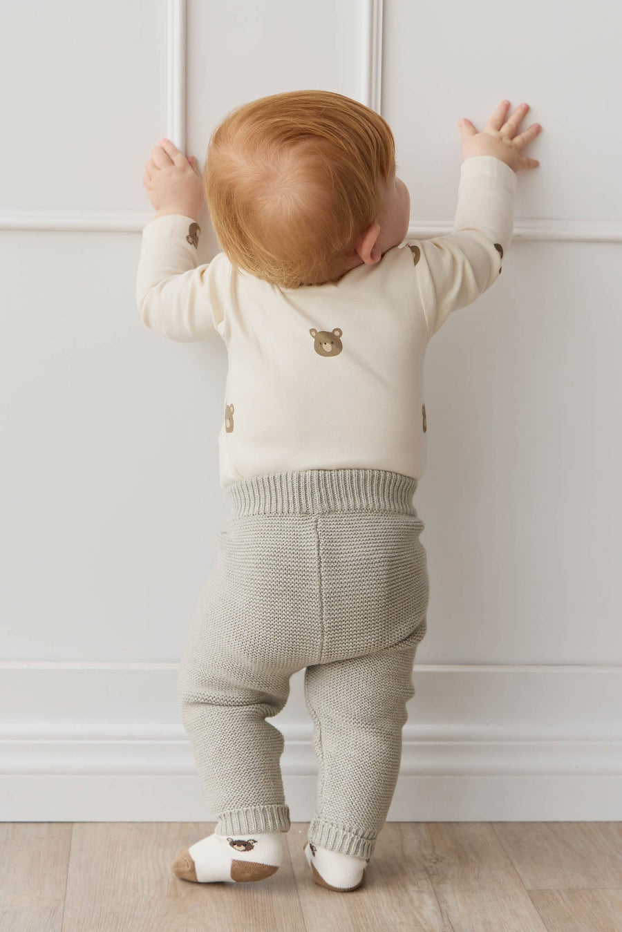 Organic Cotton Fernley Bodysuit - Bobbie Bear Tofu Childrens Bodysuit from Jamie Kay USA