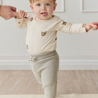 Organic Cotton Fernley Bodysuit - Bobbie Bear Tofu Childrens Bodysuit from Jamie Kay USA