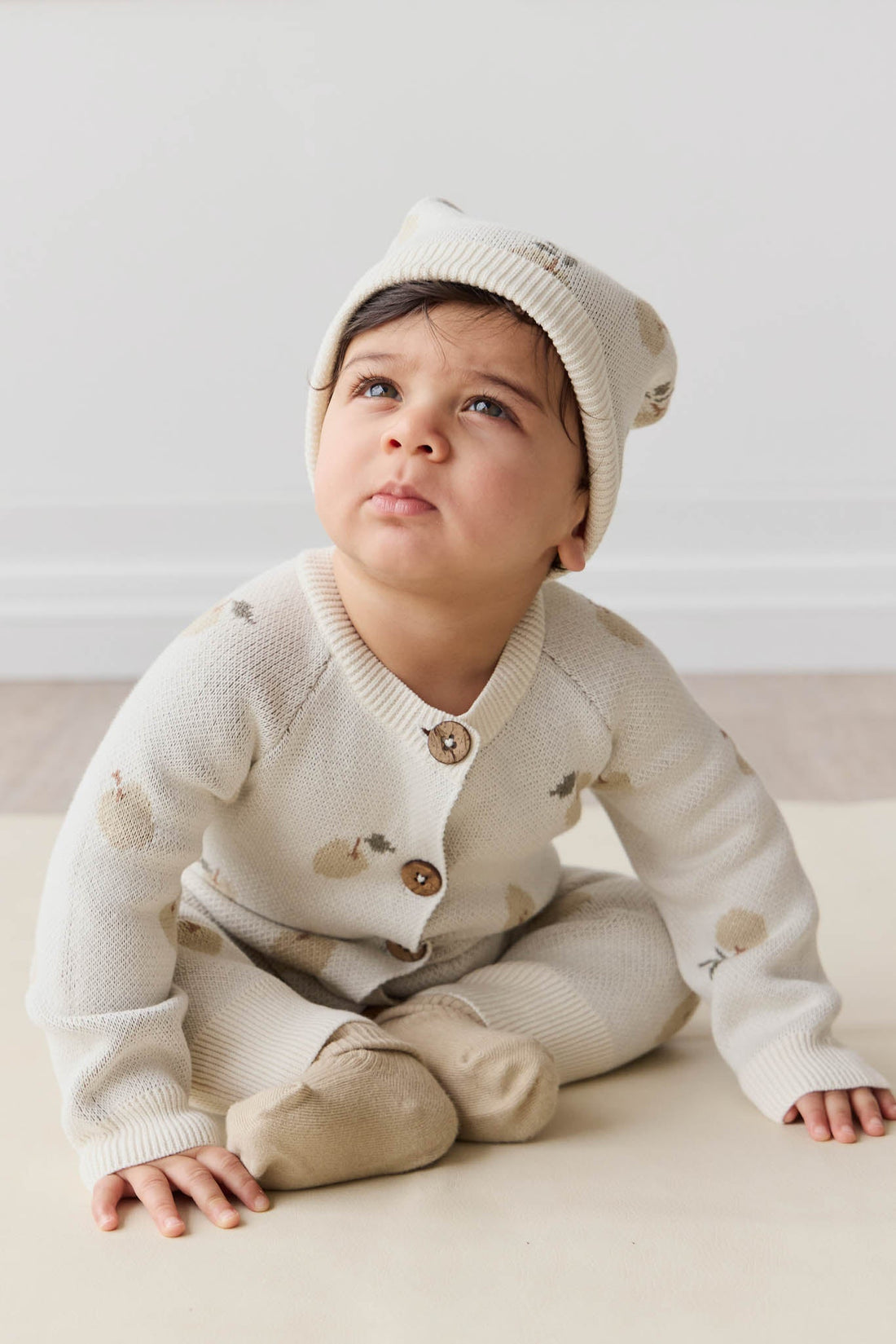 Marlow Onepiece - Jacquard Fresh Apple Tofu Childrens Onepiece from Jamie Kay USA