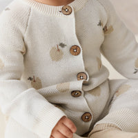 Marlow Onepiece - Jacquard Fresh Apple Tofu Childrens Onepiece from Jamie Kay USA