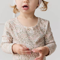 Organic Cotton Long Sleeve Top - April Glacier Childrens Top from Jamie Kay USA