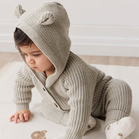 Bear Knit Onepiece - Moss Marle Childrens Onepiece from Jamie Kay USA