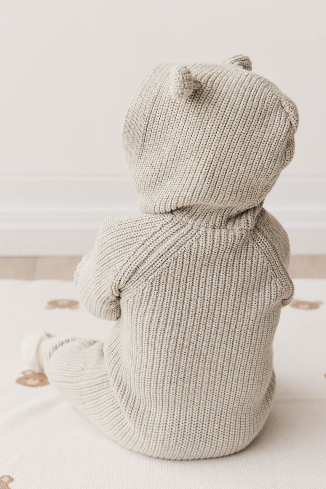 Bear Knit Onepiece - Moss Marle Childrens Onepiece from Jamie Kay USA