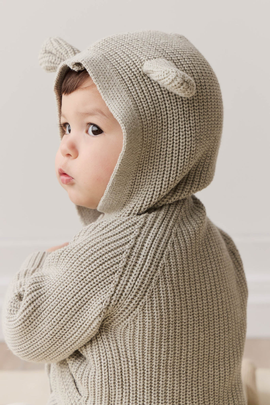 OG Bear Knit - Moss Marle Childrens Cardigan from Jamie Kay USA