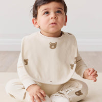 Organic Cotton Bib - Bobbie Bear Tofu Childrens Bib from Jamie Kay USA