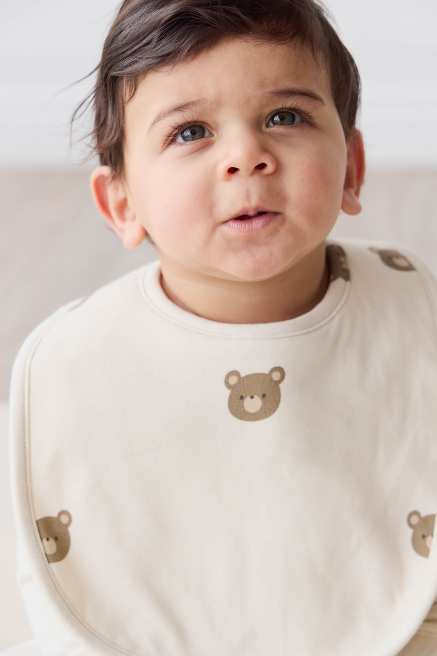 Organic Cotton Bib - Bobbie Bear Tofu Childrens Bib from Jamie Kay USA