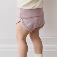 Organic Cotton Ivy Shortie - Heather Haze Childrens Short from Jamie Kay USA