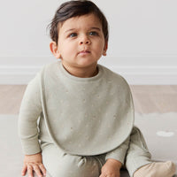 Organic Cotton Bib - Fresh Apples Abbey Stone Childrens Bib from Jamie Kay USA