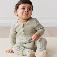 Organic Cotton Reese Zip Onepiece - Fresh Apples Abbey Stone Childrens Onepiece from Jamie Kay USA