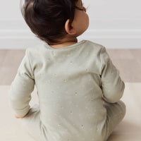 Organic Cotton Reese Zip Onepiece - Fresh Apples Abbey Stone Childrens Onepiece from Jamie Kay USA