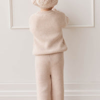 OG Morgan Knit Pant - Blushed Fleck Childrens Pant from Jamie Kay USA