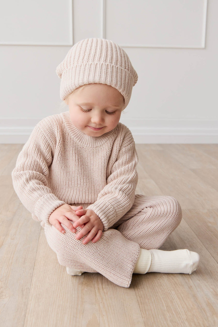 OG Morgan Knit Pant - Blushed Fleck Childrens Pant from Jamie Kay USA