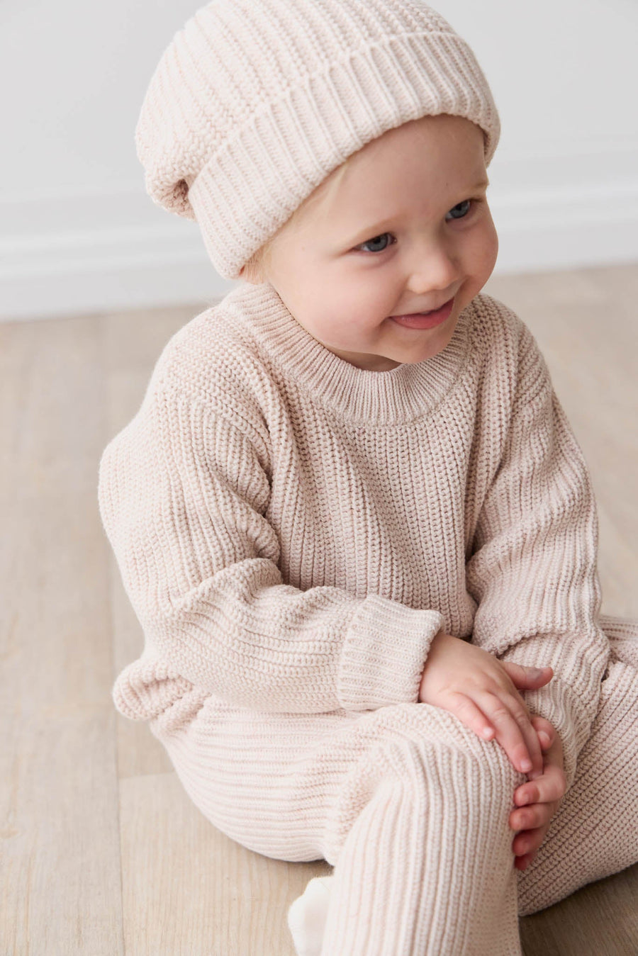 Aurelie Beanie - Blushed Fleck Childrens Beanie from Jamie Kay USA