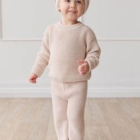 OG Morgan Knit Pant - Blushed Fleck Childrens Pant from Jamie Kay USA