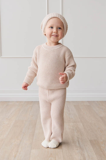 OG Morgan Knit Pant - Blushed Fleck Childrens Pant from Jamie Kay USA