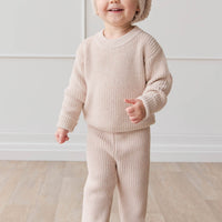 OG Morgan Knit Pant - Blushed Fleck Childrens Pant from Jamie Kay USA