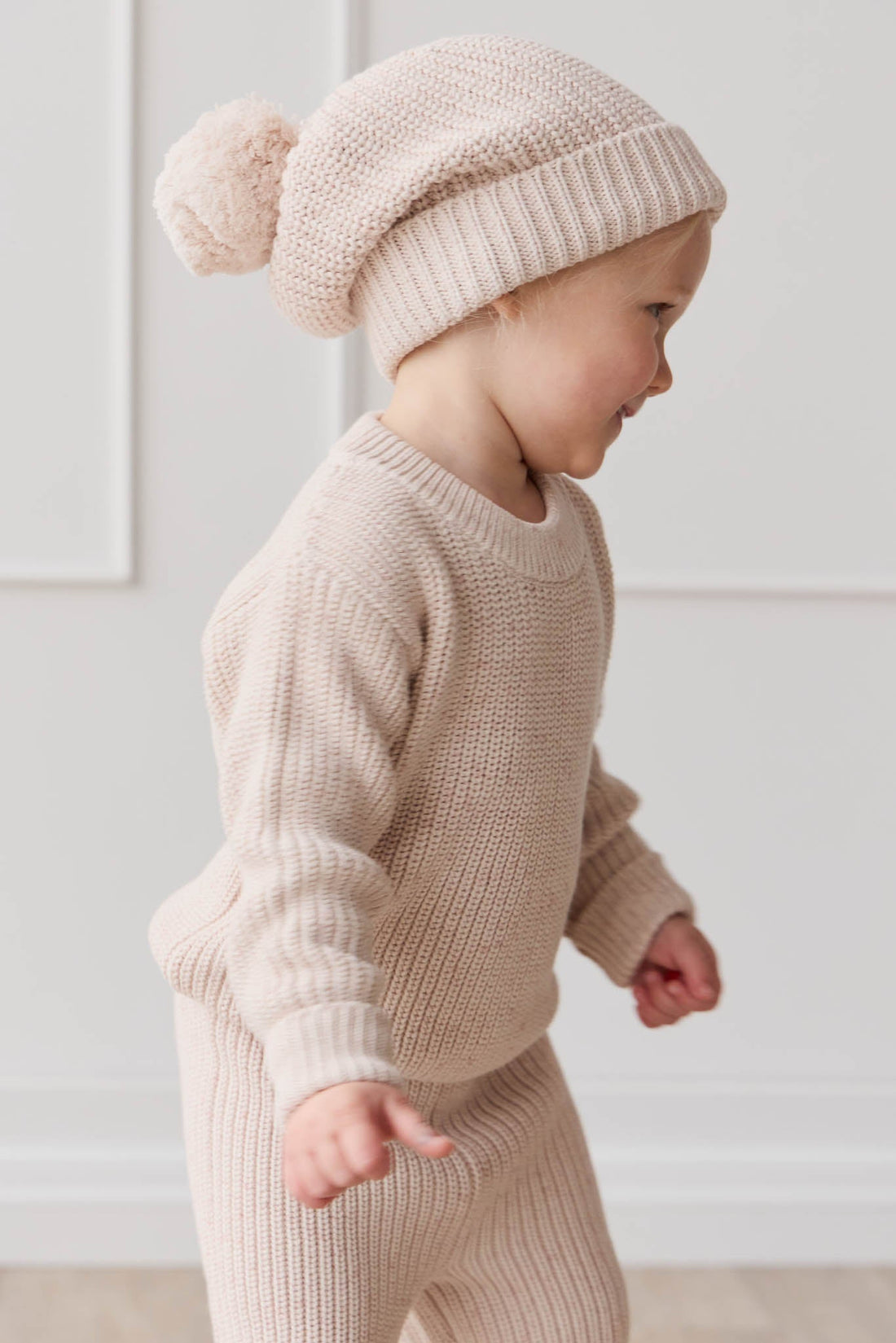 Aurelie Beanie - Blushed Fleck Childrens Beanie from Jamie Kay USA