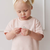 Pima Cotton Mimi Top - Soft Peony Petite Cherry Childrens Top from Jamie Kay USA