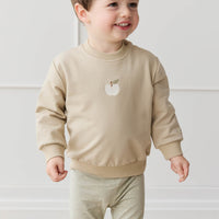 Organic Cotton Everyday Legging - Fresh Apples Abbey Stone Childrens Legging from Jamie Kay USA