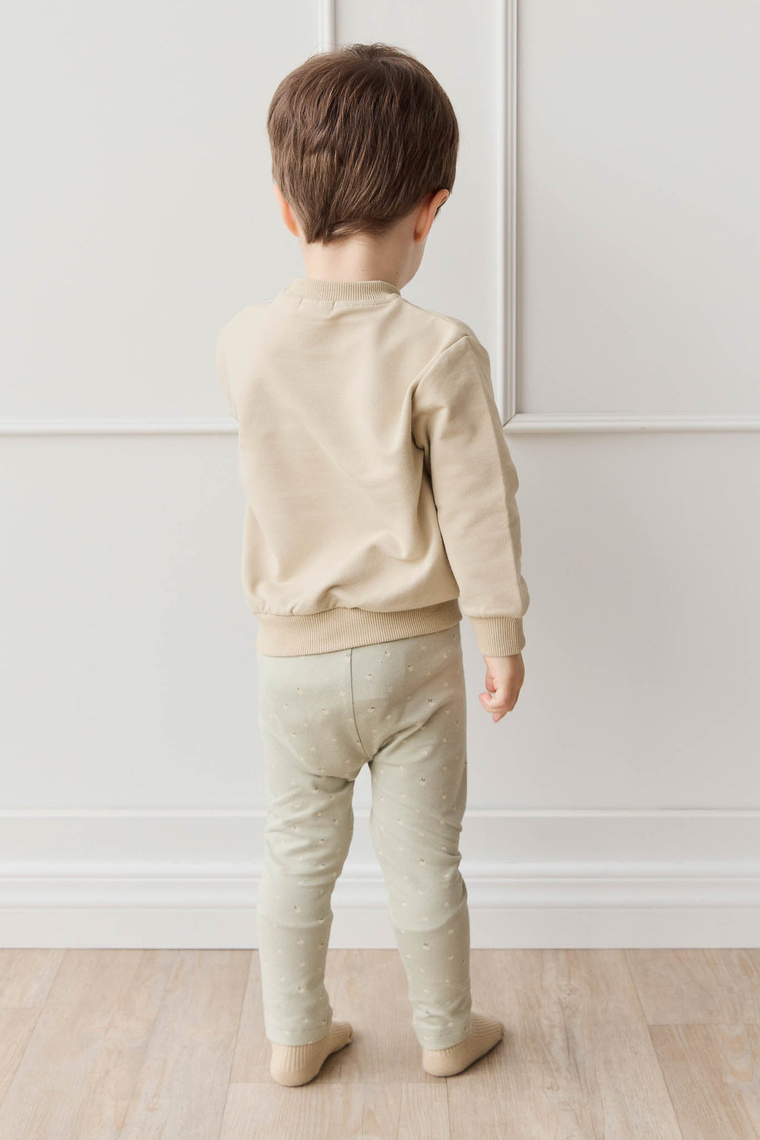 Organic Cotton Jalen Oversized Jumper - Biscuit Fresh Apple Childrens Sweatshirting from Jamie Kay USA