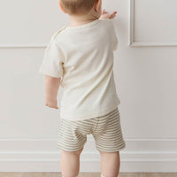 Pima Cotton Hunter Tee - Parchment Fresh Apple Childrens Top from Jamie Kay USA