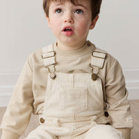 Jordie Overall - Fine Stripe Biscuit/Cloud Childrens Overall from Jamie Kay USA