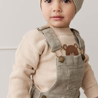 Leon Jumper - Oatmeal Marle Jacquard Bobbie Bear Childrens Jumper from Jamie Kay USA