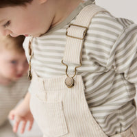 Jordie Overall - Fine Stripe Biscuit/Cloud Childrens Overall from Jamie Kay USA