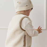 Jody Sherpa Vest - Natural/Cashew Childrens Vest from Jamie Kay USA