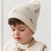 Ethan Hat - Jacquard Fresh Apple Tofu Childrens Hat from Jamie Kay USA