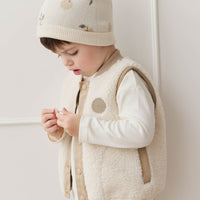 Ethan Hat - Jacquard Fresh Apple Tofu Childrens Hat from Jamie Kay USA