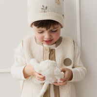 Jody Sherpa Vest - Natural/Cashew Childrens Vest from Jamie Kay USA