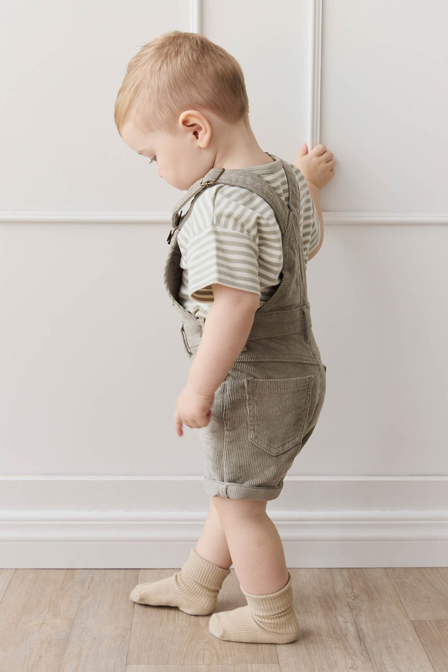 Chase Short Cord Overall - Moss Childrens Overall from Jamie Kay USA