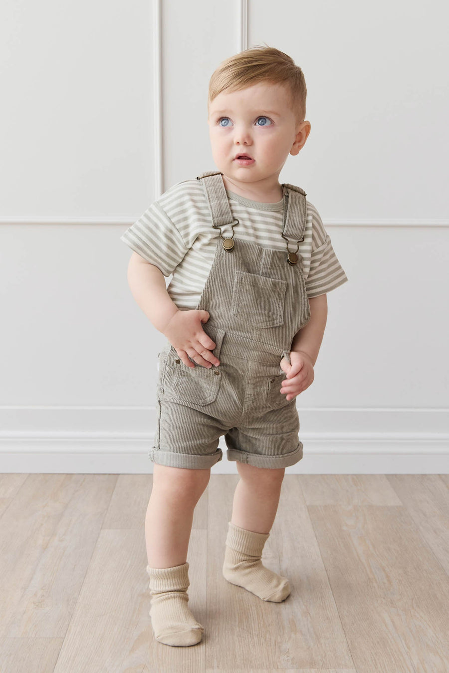 Chase Short Cord Overall - Moss Childrens Overall from Jamie Kay USA