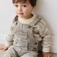 Leon Jumper - Harvest Stripe Moss/Cassava Childrens Jumper from Jamie Kay USA