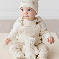 Jordie Overall - Fine Stripe Biscuit/Cloud Childrens Overall from Jamie Kay USA